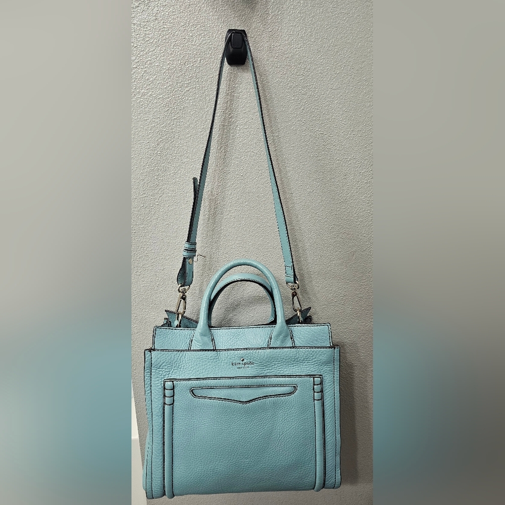 Kate Spade Blue Leather Purse/Crossbody/Work Tote